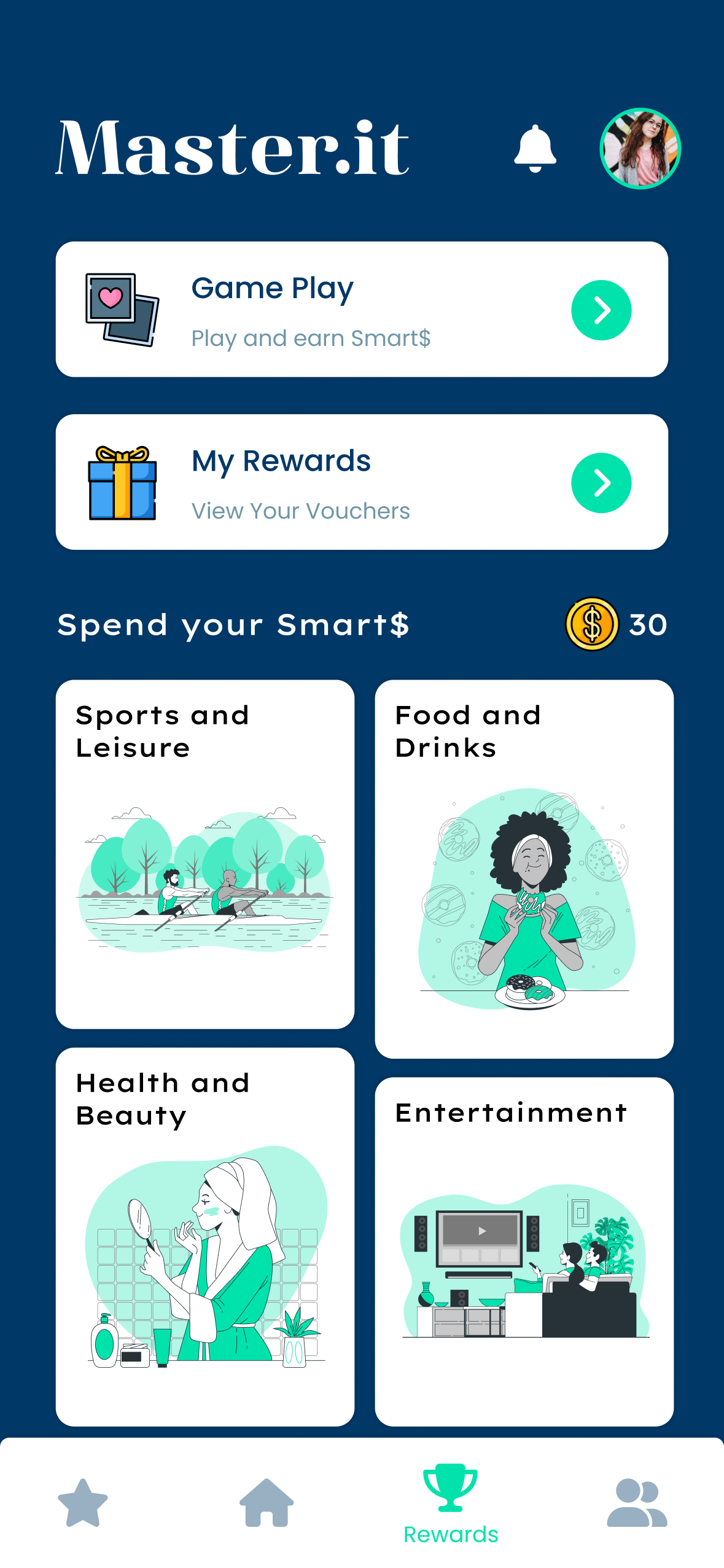Master.it app screen