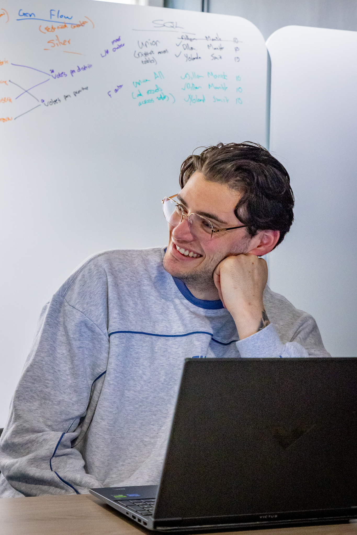 A BluShift team member at work